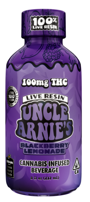 UNCLE ARNIE'S - EDIBLE - DRINK - LIVE RESIN - BLACKBERRY LEMONADE - 100MG