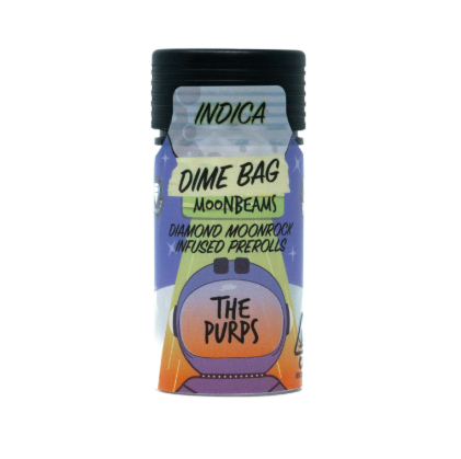Dime bag - DIME BAG - MOONBEAMS - INFUSED PREROLL PACK - INDICA - THE PURPS - .5G - (5PK) Main Image