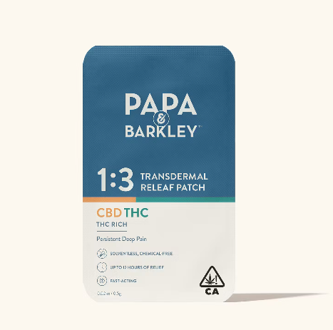 PAPA & BARKLEY - TOPICAL - RELEAF PATCH - THC RICH 1:3