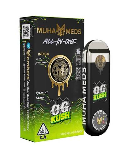 MUHA MEDS - AIO - LIVE RESIN - INDICA - OG KUSH - 1G