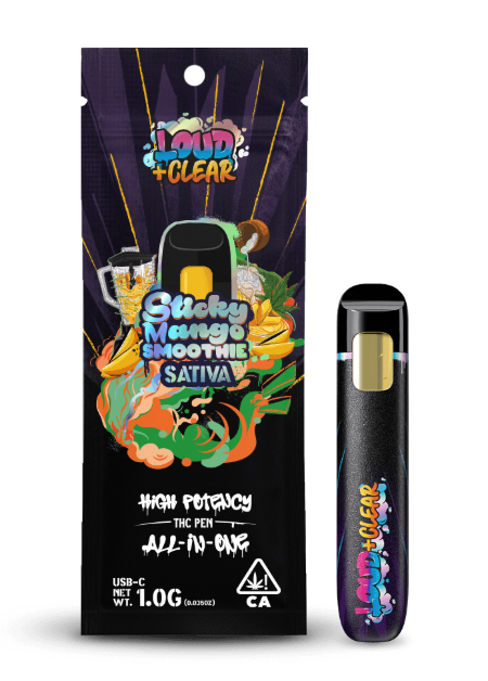 LOUD AND CLEAR - AIO - LIQUID DIAMONDS - SATIVA - STICKY MANGO SMOOTHIE - 1G