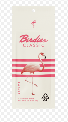 BIRDIES - PREROLL PACK - CLASSICS - SATIVA - .7G - (3PK)
