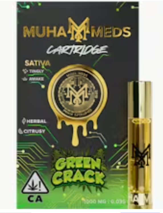 MUHA MEDS - CARTRIDGE - SATIVA - GREEN CRACK - 1 g