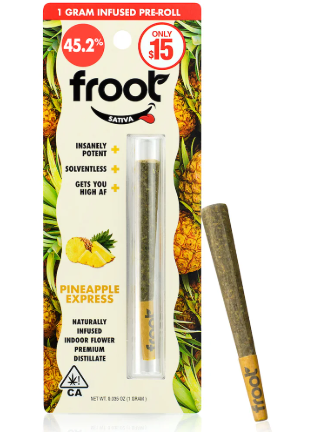 FROOT - INFUSED PREROLL - SATIVA - PINEAPPLE EXPRESS - 1G
