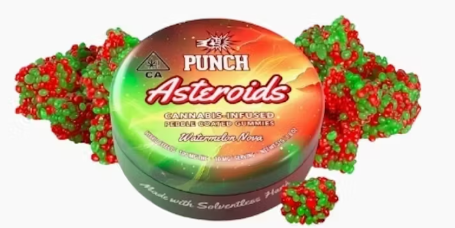 PUNCH EXTRACTS - SOLVENTLESS GUMMY - ASTEROIDS - HYBRID - WATERMELON NOVA - 100 mg