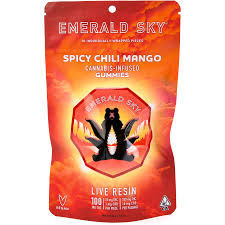 EMERALD SKY - EDIBLE - GUMMY - LIVE RESIN - HYBRID - SPICY CHILI MANGO - 100MG