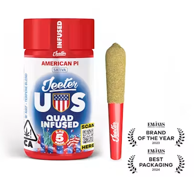 BABY JEETER - WORLD CUP - INFUSED PREROLL PACK - SATIVA - AMERICAN PI - 2.5 g - 5 Pack