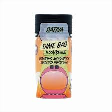 DIME BAG - MOONBEAMS - INFUSED PREROLL - SATIVA - PINEAPPLE TRAINWRECK - .5G - (5PK)