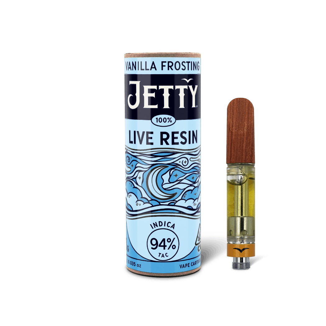 JETTY - CARTRIDGE - LIVE RESIN - INDICA - VANILLA FROSTING - 1G