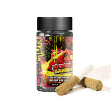 GRAMLIN - INFUSED PREROLL PACK - SATIVA - STRAWBERRY COUGH - .7G - (5PK)