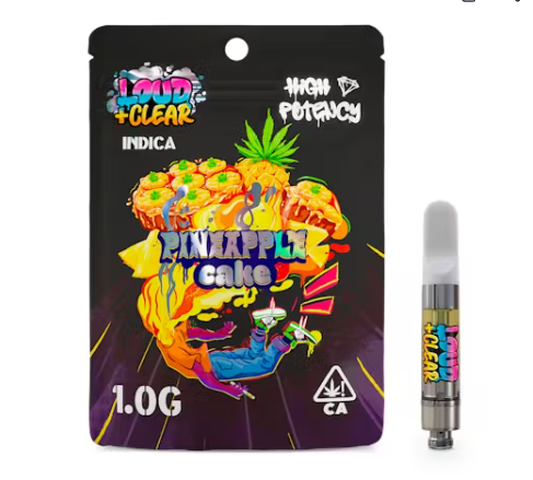 LOUD AND CLEAR - CARTRIDGE - LIQUID DIAMONDS - INDICA - PINEAPPLE CAKE - 1G