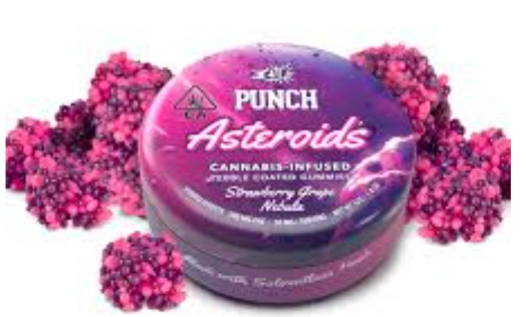 PUNCH EXTRACTS - SOLVENTLESS GUMMY - ASTEROIDS - HYBRID - STRAWBERRY GRAPE NEBULA - 100 mg