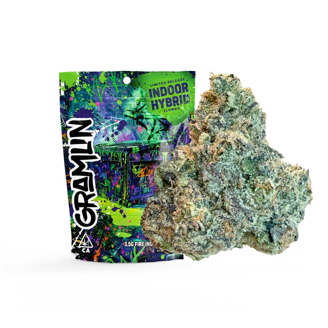 GRAMLIN - INDOOR FLOWER - INDICA - PINK RUNTZ X COLD HEAT FIRE #15 - 3.5G