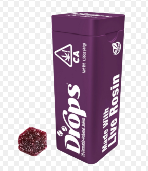 DROPS - LIVE ROSIN JELLIES - SMOOTHING RELAXATION - BLACKBERRY - CRICKETS - THC 5MG/CBD10MG - 5MG(20PK)