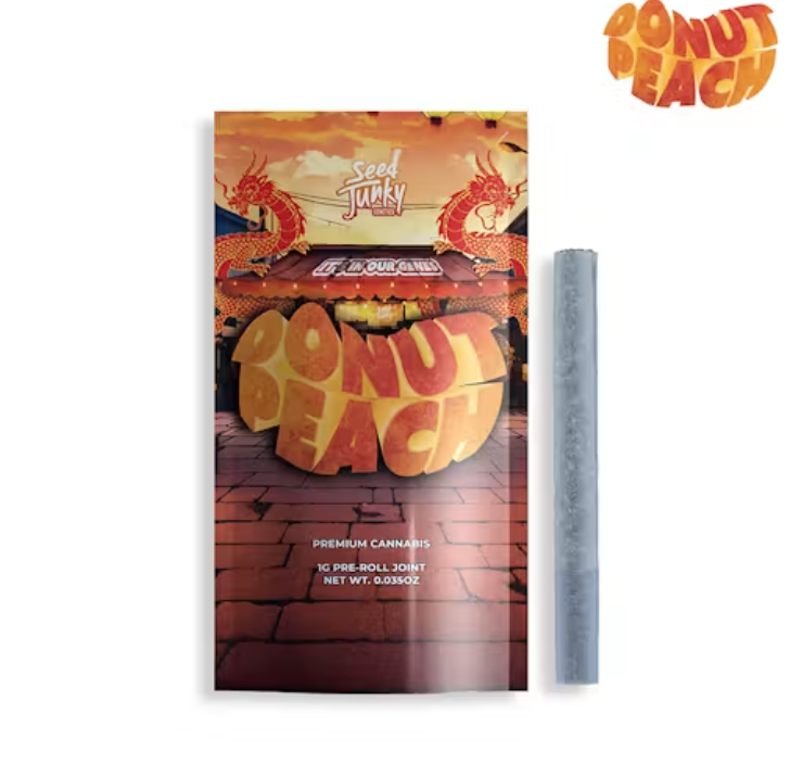 SEED JUNKY - PREROLL - HYBRID - DONUT PEACH - 1G