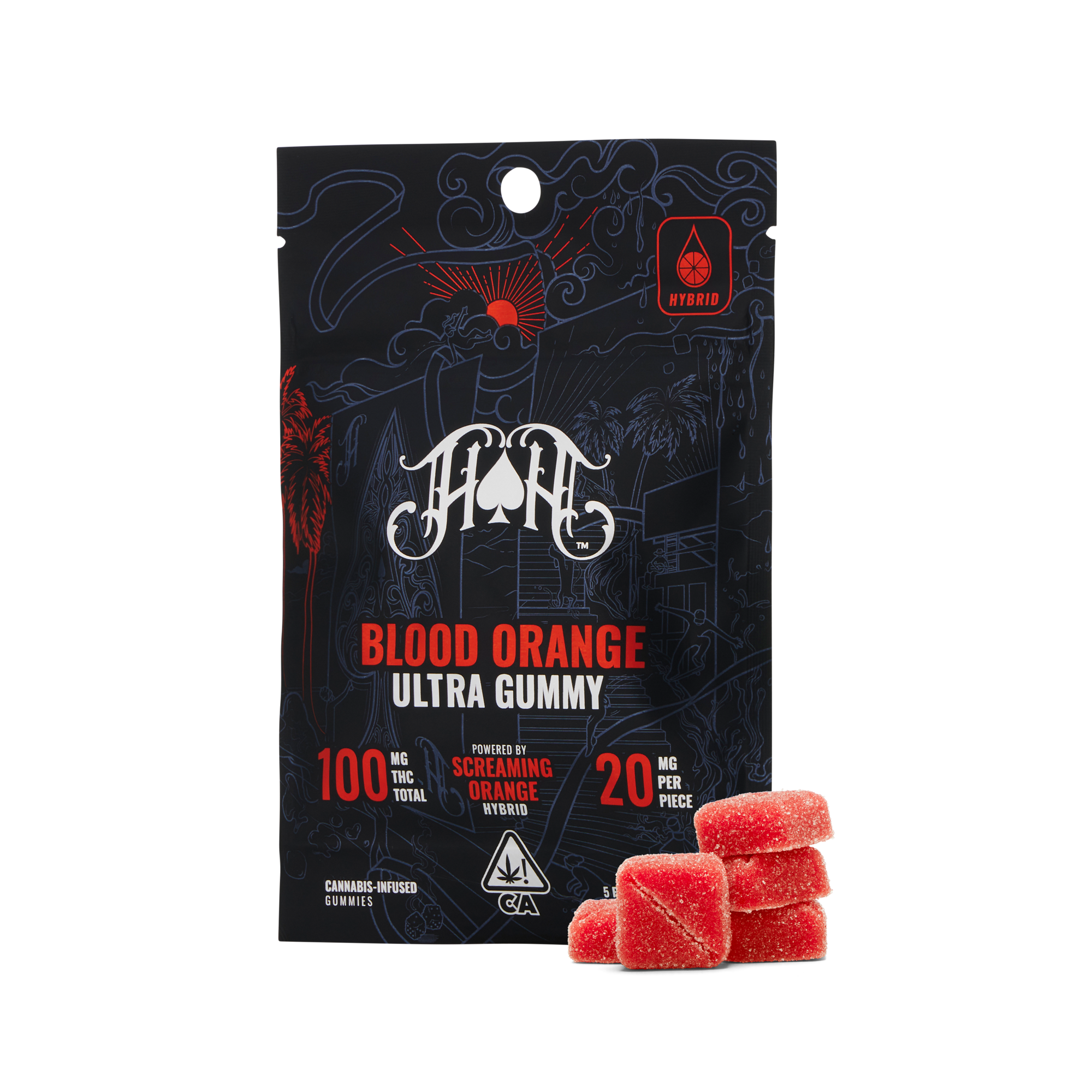 GUMMIES - HYBRID - BLOOD ORANGE (SCREAMING ORANGE) - 100MG