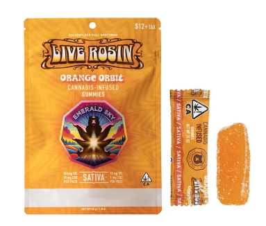 Emerald sky - EMERALD SKY - EDIBLE - ROSIN - SATIVA - ORANGE ORBIT - 100MG Main Image