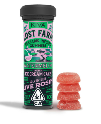 LOST FARM - EDIBLE - GUMMY - INDICA - ROSIN - WATERMELON ICE CREAM - 100MG