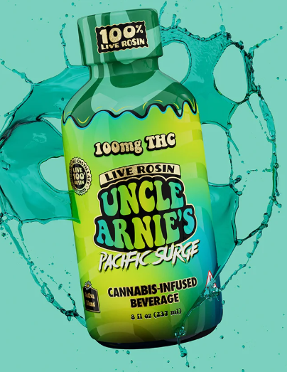Uncle arnies - UNCLE ARNIES - EDIBLE - DRINK - LIVE RESIN - PACIFIC SURGE - 100MG  Main Image