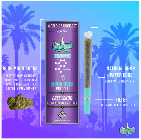 PRESIDENTIAL - INFUSED PREROLL - SATIVA - CRESCENDO - 1G