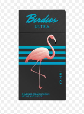 BIRDIES - INFUSED PREROLL PACK - ULTRA - INDICA - (5PK)