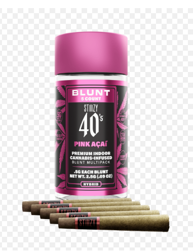 Stiiizy - STIIIZY 40'S - INFUSED PREROLL PACK - MINI BLUNTS - HYBRID - PINK ACAI - .5G - (5PK) Main Image