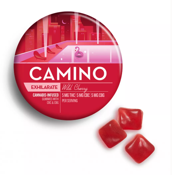 CAMINO - EDIBLE - EXHILIRATE - SATIVA - WILD CHERRY - 5MG:5MG:5MG - THC:CBC:CBG - 100MG