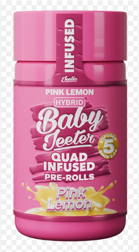 Jeeter - BABY JEETER - INFUSED PREROLL PACK - HYBRID - PINK LEMON - .5G - (5PK) Main Image