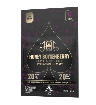 HEAVY HITTERS - EDIBLE - SLEEP - CBN - INDICA -  HONEY BOYSENBERRY - 100MG