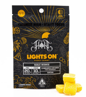 HEAVY HITTERS - EDIBLES - LIGHTS ON - THCV - 2:1 - SATIVA - MAUI WOWIE - 1OOMG