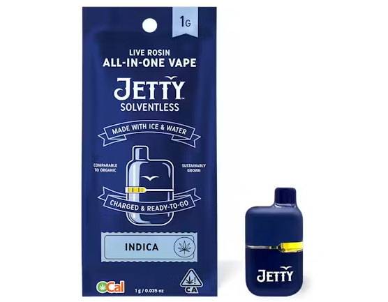 JETTY - AIO - OCAL SOLVENTLESS - INDICA - GARLIC BUTTER - 1G