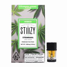 STIIIZY - CARTRIDGE - POD - HYBRID - STRAWNANA - 1G