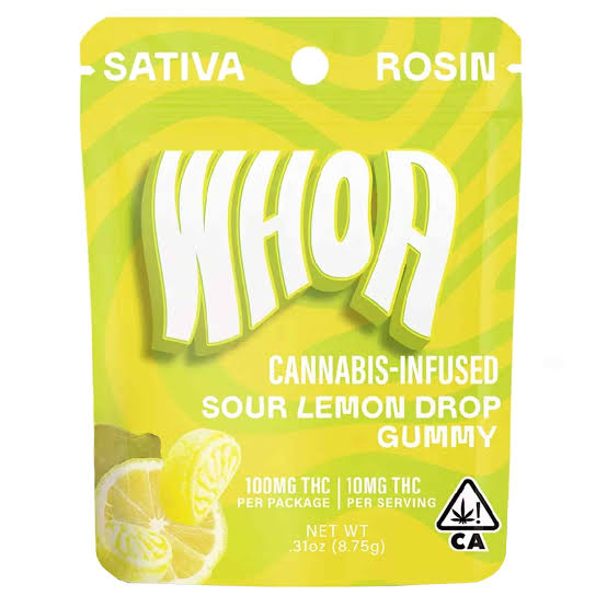 WHOA - EDIBLE - ROSIN - SATIVA - SOUR LEMON DROP - 10MG - (10PK)