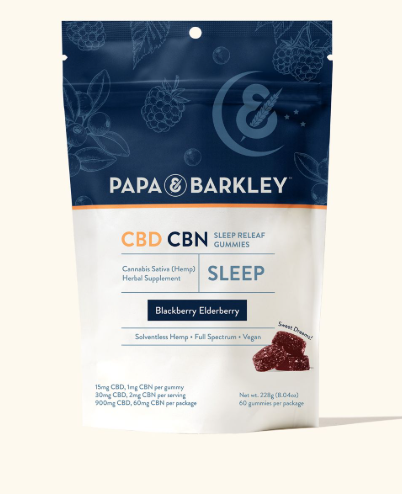 PAPA & BARKLEY - EDIBLE - GUMMIES - SLEEP - BERRY POMEGRANATE - 100 CBD - 100THC