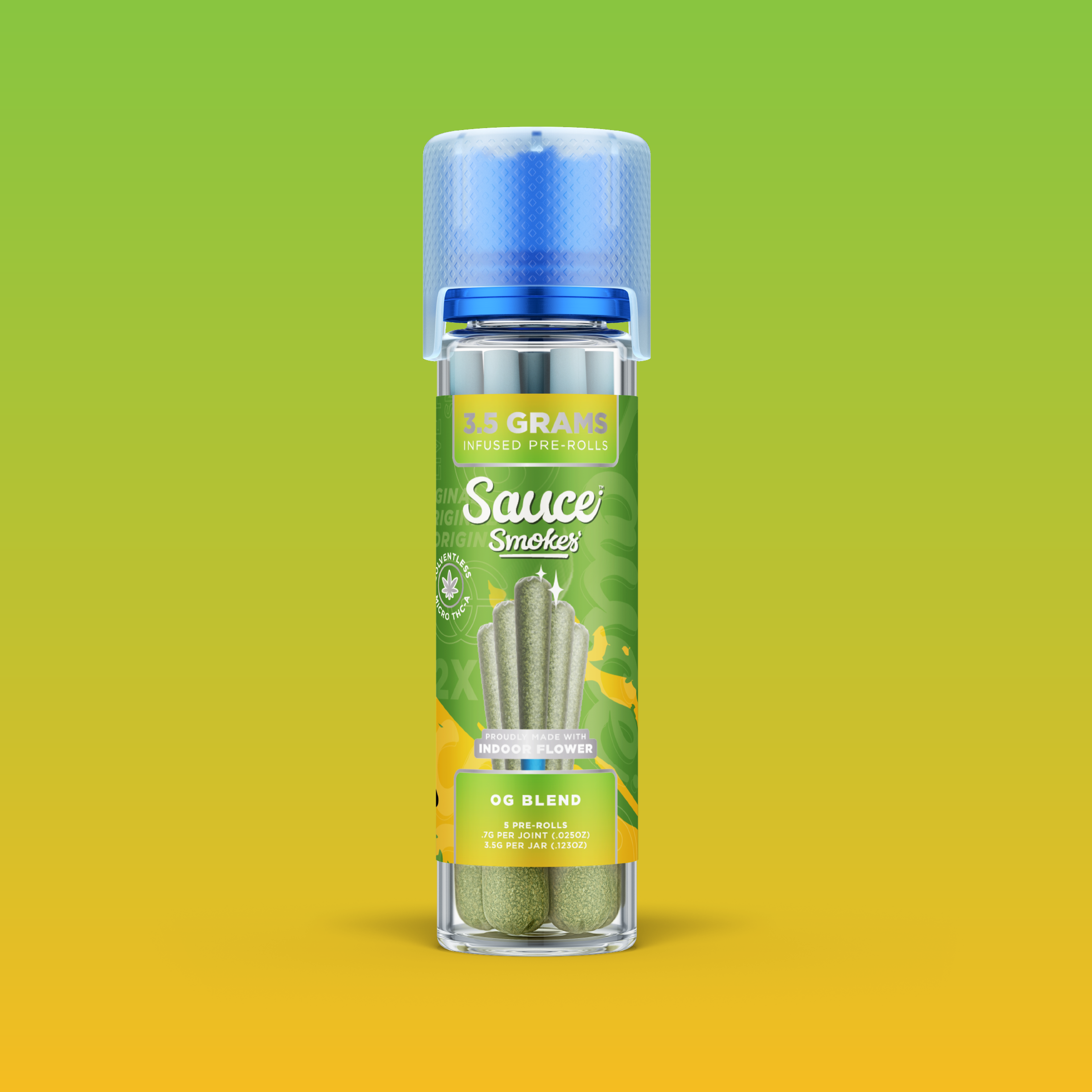 SAUCE SMOKES - INFUSED PREROLL PACK - HYBRID - OG BLEND - .7G(5PK) 