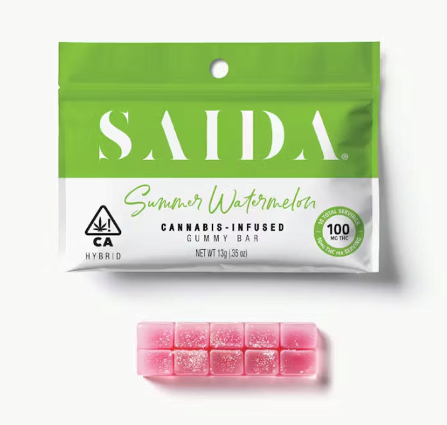 SAIDA  - EDIBLE - GUMMY BAR - HYBRID - SUMMER WATERMELON - 100MG