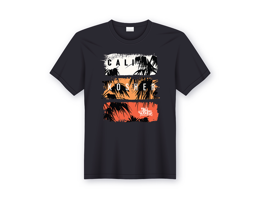 CALI KOSHER - TSHIRT - PALM TREE - BLACK - M