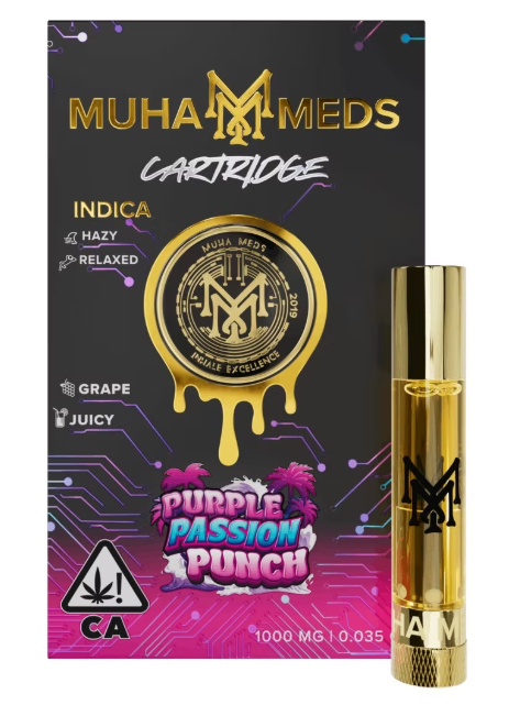 MUHA MEDS - CARTRIDGE - INDICA - PURPLE PASSION PUNCH - 1 g