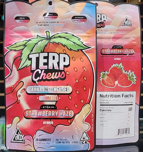 EDIBLE - GUMMIES - HYBRID - STRAWBERRY HAZE - 100 mg