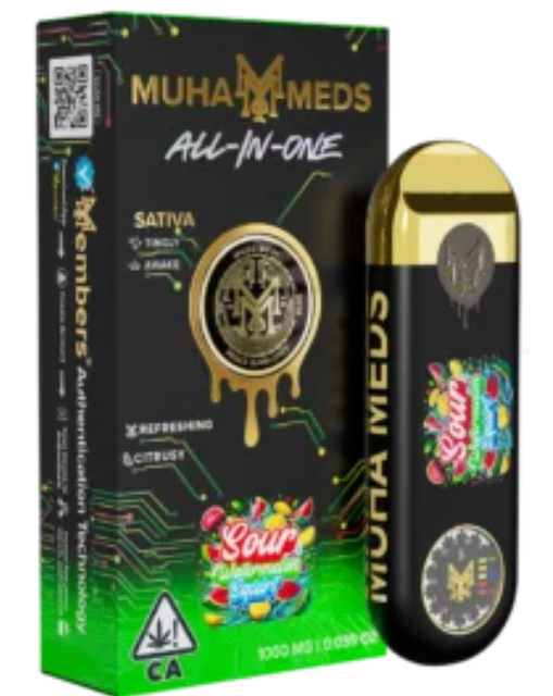 MUHA MEDS - AIO - SATIVA - SOUR WATERMELON SQUIRT - 1G