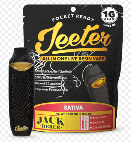JEETER - AIO - LIVE RESIN - SATIVA - JACK HERER - 1G