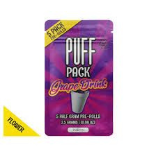 PUFF - PREROLL PACK - INDICA - GRAPE DRINK - .5G - (5PK)