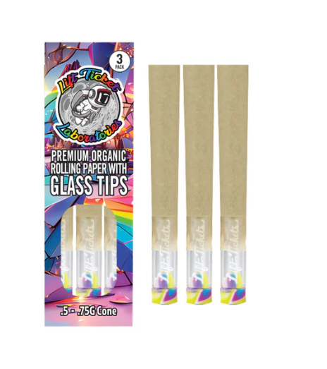 LIFT TICKET - CANNON CREATION - 3PK CONES W/ GLASS TIP - .5G-.75G
