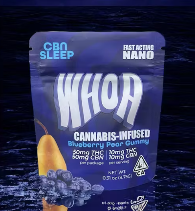 WHOA - EDIBLE - CBN - BLUEBERRY PEAR - 1:1 - 100MG