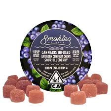 SMOKIEZ - EDIBLE - LIVE RESIN - INDICA - SOUR BLUEBERRY CBN - 1:2 - 100MG