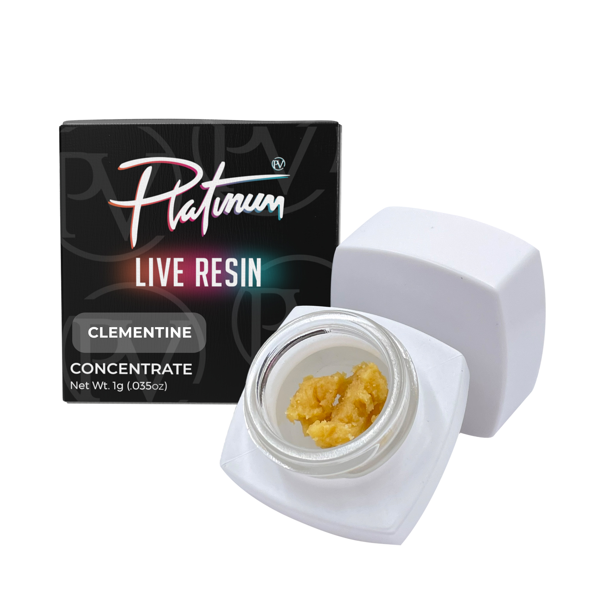 PLATINUM VAPE - CONCENTRATE - LIVE RESIN - SATIVA - CLEMENTINE - 1G