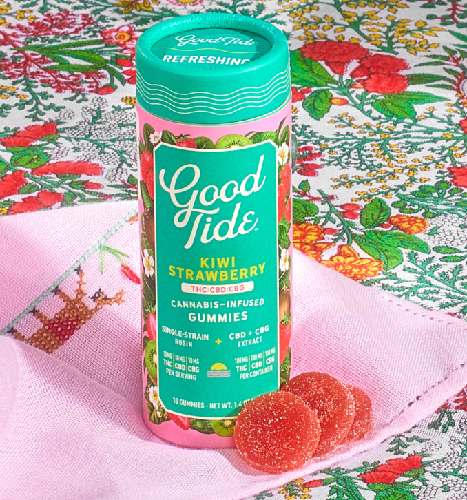 GOOD TIDE - EDIBLE - GUMMY - SOLVENTLESS - HYBRID - KIWI STRAWBERRY - 1:1:1 THC:CBD:CBG - 100MG