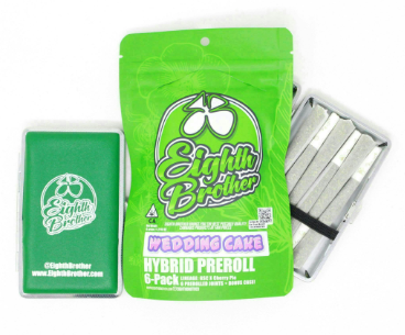 Eighth brother - EIGHTH BROTHER - PREROLL PACK - HYBRID - WEDDING CAKE - 1G - (6PK) Main Image