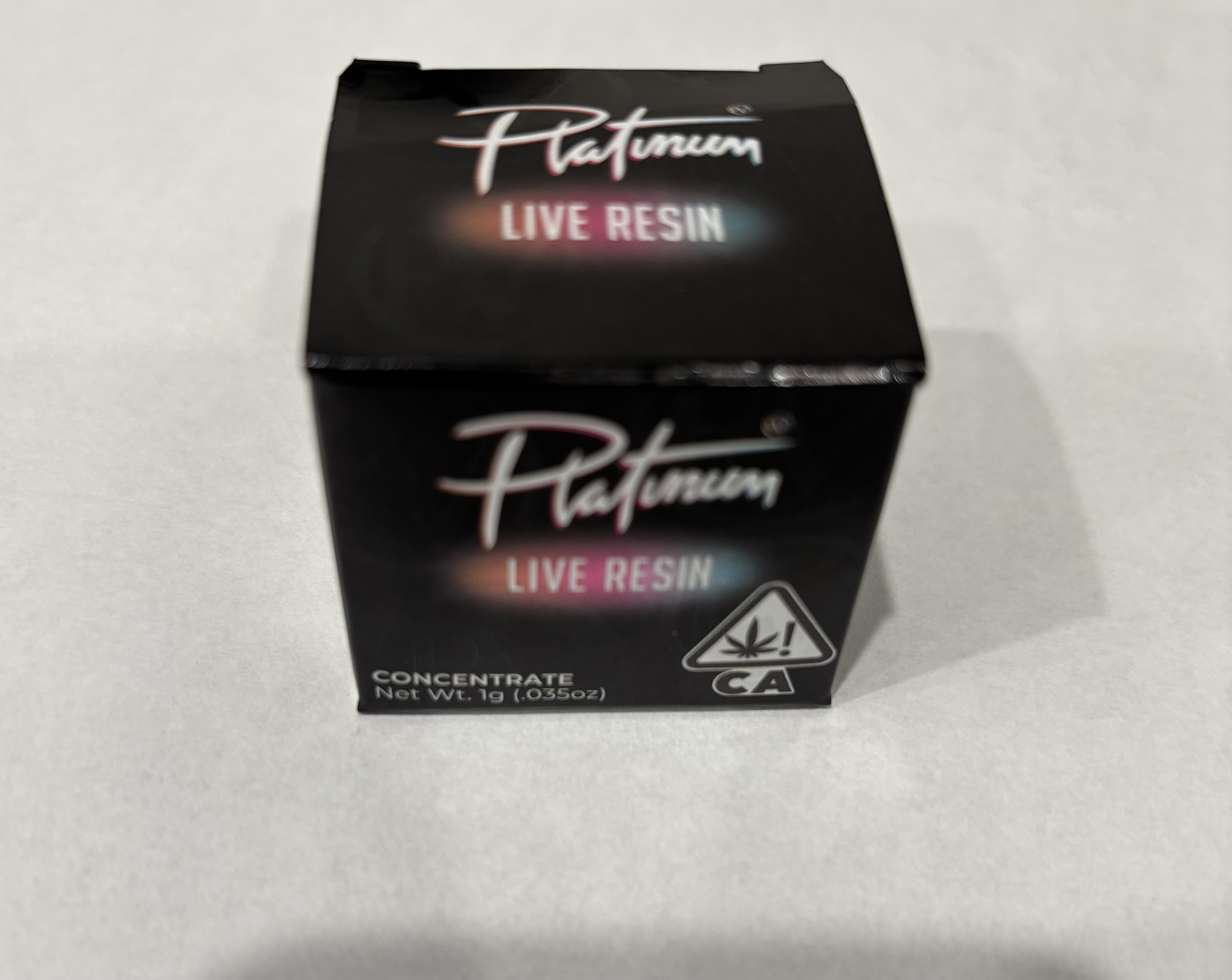 PLATINUM VAPE - CONCENTRATE - LIVE RESIN - SATIVA - STRAWBERRY COUGH - 1G