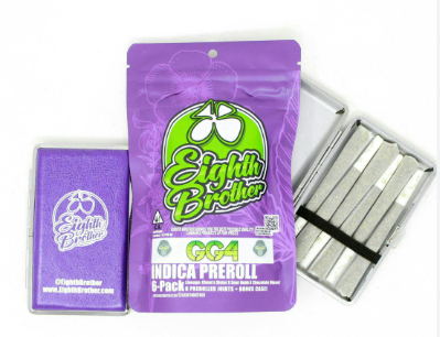 EIGHTH BROTHER - PREROLL PACK - INDICA - GG4 - (6PK) - 6G